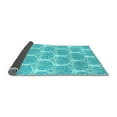thumbnail image 2 of Ahgly Company Indoor Round Abstract Light Blue Modern Area Rugs, 4' Round, 2 of 4