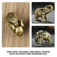 thumbnail image 3 of LABSERRON Small Elephant Decor Collectible Brass Statues for Enthusiasts Kitchen Table and Shelves, 3 of 8