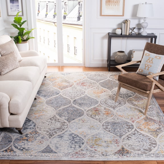 Safavieh History Dina Distressed Area Rug, Gray/Gold, 6'7" x 6'7" Square