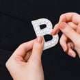 thumbnail image 4 of Clearance! Iron Cobble On Clothes AZ Sew Decorative Letter Cobble Glitter Letters Applique Rhinestone Pearl English Letters For DIY Craft Supplies, 4 of 4