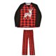 thumbnail image 2 of Conjunto de pijamas a juego para la familia, ropa de dormir de manga larga a cuadros con estampado de ciervos navideños para bebés y adultos, conjunto de pijamas familiares para bebés de 9 a 12 meses, 2 of 5