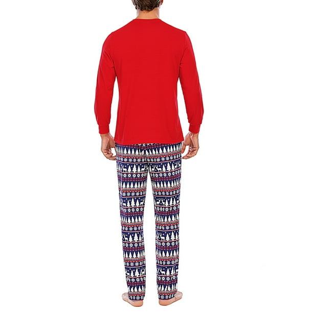 XZNGL Mens Christmas Pajamas Pants Mens Striped Long Sleeve Christmas Top Pants Two Piece Pajamas Mens Christmas Pajama Pants Long Sleeve Christmas Dress Long Sleeve Dress Mens Pajamas Pants Walmart.c...
