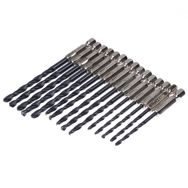 Juego de brocas recubiertas de titanio de acero de alta velocidad de 15 piezas Vástago hexagonal de 3 4 5 mm Likrtyny 1pn2kw1qd6wp5rf8