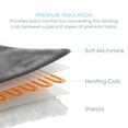 thumbnail image 6 of Pure Enrichment PureRelief Plush Heated Throw (50” x 60”) - 4 InstaHeat Settings, Soft Micromink & Sherpa Fabric, Machine Washable with Storage Bag - Cozy Electric Blanket for Couch or Bed Use, 6 of 9