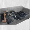 thumbnail image 6 of City Soft Flannel Fleece Blanket, Dramatic View of New York Skyline from the Jersey Side Clouds Buildings Urban, Cozy Plush for Indoor and Outdoor Use, 50" x 60", Blegrey Black White, by Ambesonne, 6 of 6