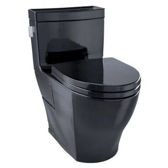 Toto Ms624124cef Legato 1.28 Gpf One-Piece Closed-Front Elongated Toilet - Ebony