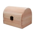 thumbnail image 1 of Caja de madera sin terminar, caja de almacenamiento para manualidades DIY, organizador, cofre del tesoro para el hogar 12cmx8cmx9cm, 1 of 9