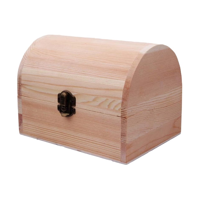 Caja de madera sin terminar, caja de almacenamiento para manualidades DIY, organizador, cofre del tesoro para el hogar 12cmx8cmx9cm