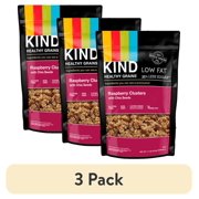 (3 pack) KIND Healthy Grains Granola Clusters, Raspberry with Chia Seeds, Gluten Free, 11 oz Resealable Bag