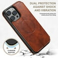 thumbnail image 6 of Case Wallet for iPhone 15 Pro Max Wallet Case [Compatible with MagSafe] Magnetic Leather Flip Folio Cover Kickstand and Cash Credit Card Holder for Men Women Khaki, 6 of 12