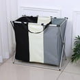 thumbnail image 5 of Laundry Sorting Hamper, 3 Section Laundry Basket, Dirty Clothes Sorter, Foldable Waterproof Bathroom Laundry Sorting Divider, 3 Compartment Organizer for Clothes Storage & Sorting, 5 of 10