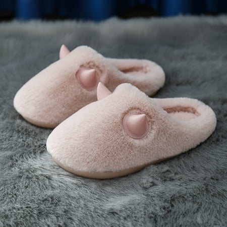 

EQWLJWE Toddler Boys Girls Shoes Plush Keep Warm Non-slip Shoes Soft Kid Cotton Slippers Girls Slippers Holiday Clearance