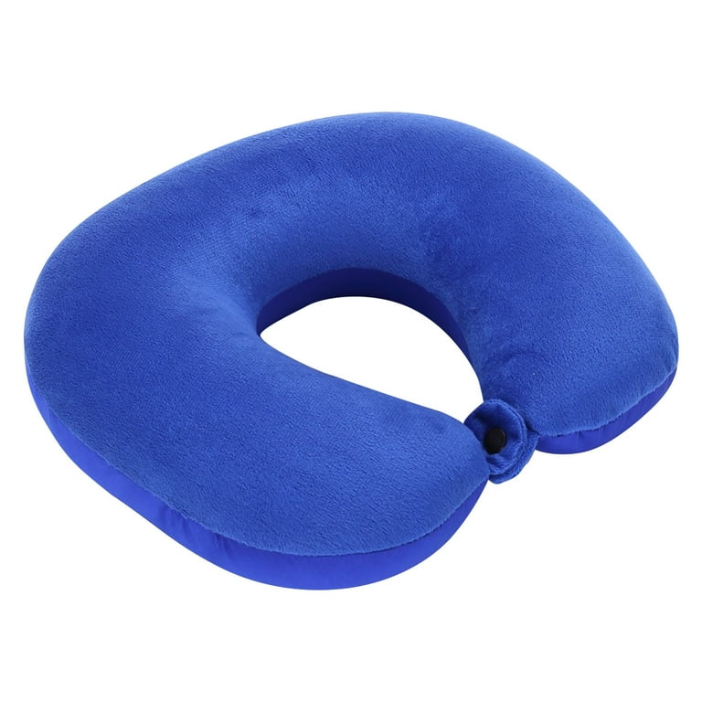 Runskmd Travel Neck Pillow, Memory Foam, Washable Cover, Airplane