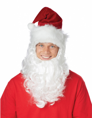 Santa Hat w/Attached Beard | Walmart Canada
