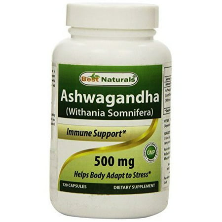 Best Naturals Ashwagandha Capsules for Relaxing Stress and Mood, 500 mg, 120 (Best Ashwagandha Supplement 2019)
