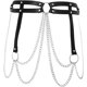 thumbnail image 1 of 1 cadena de cintura con flecos sexy (negro) cadena metálica para el cuerpo Flovel Punk cadena de cuero negro en capas cadenas para el cuerpo cadena para el vientre para mujeres y niñas oso de fresa Electrónica, 1 of 5