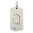 thumbnail image 4 of Collier Pendentif Étiquette Animal de Compagnie en Argent Sterling 925 Réversible Satin St. Christophe Mesure 36x16mm Large Bijou g, 4 of 4