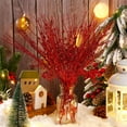 thumbnail image 5 of Duslogis 16Pcs Christmas Tree Picks and Sprays Sparkle Glitter Curly Ting Ting Branches 14 Inch Artificial Berry Picks Decorative Sticks for Wedding Vase Fillers Xmas Tree Wreath DIY Decor(Red), 5 of 7