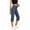 *1-Navy, variant on Women's High Elastic Waisted Denim Capris , Washed Pull On Capri Jeans For Women,Ladies' Stretch Cropped Pants with Pockets,Blue,S-2XL