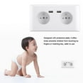 thumbnail image 3 of Tarente Multi-Functional EU Wall Power Outlet Socket with Dual USB Port for Phone Charging 250V, 3 of 8