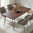 thumbnail image 6 of Simpli Home Hunter SOLID MANGO WOOD and Metal 66 inch x 40 inch Rectangle Industrial Dining Table in Umber Brown, 6 of 13