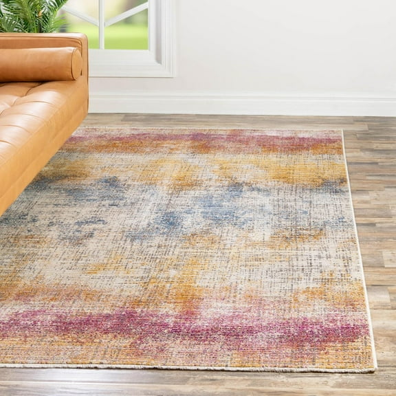 Unique Loom Deepa Collection Area Rug - Whane (5' 3" x 7' 9" Rectangle Multi/Blue)