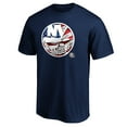 thumbnail image 2 of Men's Navy New York Islanders Banner Wave Logo T-Shirt, 2 of 3