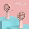 thumbnail image 2 of POINTERTECK Mini Electric Handheld Fan USB Rechargeable Desk Fan with Stand Base 3 Speed Mode for Home School Office Travel Golf Cart Indoor Outdoor, 2 of 6