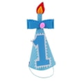 thumbnail image 1 of Sombrero Rompecabezas Forma con Número Decoración de de Cumpleaños de Bienvenida al Bebé Azul Soledad Sombrero de fiesta de cumpleaños, 1 of 8