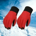 thumbnail image 4 of Guantes de invierno Baoblaze Pantalla táctil impermeables Aislamiento térmico Rojo, 4 of 8