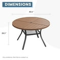 thumbnail image 5 of Vicllax 5-Piece Outdoor Patio Dining Set Wicker Rattan Chairs with Metal Frame and Steel Round Table, 5 of 8