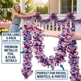 thumbnail image 3 of Tumao 33FT 4th of July Patriotic Decor Tinsel Garland Decorations, Red White and Blue USA Flag Garlands for Indoor Outdoor Party Celebration Holiday Independence Day Memorial Day Decor, 3 of 9