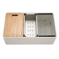 thumbnail image 3 of Houzer Aspire 33 in White Fireclay Apron Front Farmhouse Single Bowl Workstation Sink with Accessories - PTW-3320S WH, 3 of 8