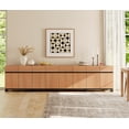 thumbnail image 2 of 126" Wooden Reeded Sideboard with Doors and Drawers, 4-In-1 Modern Wide Credenza Storage Cabinet for Kitchen, Dining Room, 2 of 6