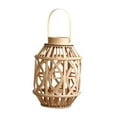 thumbnail image 4 of Candelabro de linterna tejida para velas de té, soporte de madera decorativo para el hogar para caminos al aire libre 22 cm x 44 cm, 4 of 9