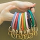 thumbnail image 2 of 2 Unids Pulsera de Silicona Gran Círculo Pulsera Pulsera Llavero Anillo Llave Colgante Accesorios para Mujeres Damas (Azul Acero), 2 of 6