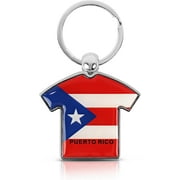 SandT Collection Puerto Rico Shirt Stainless Steel Keychain - Puerto Rican Novelty