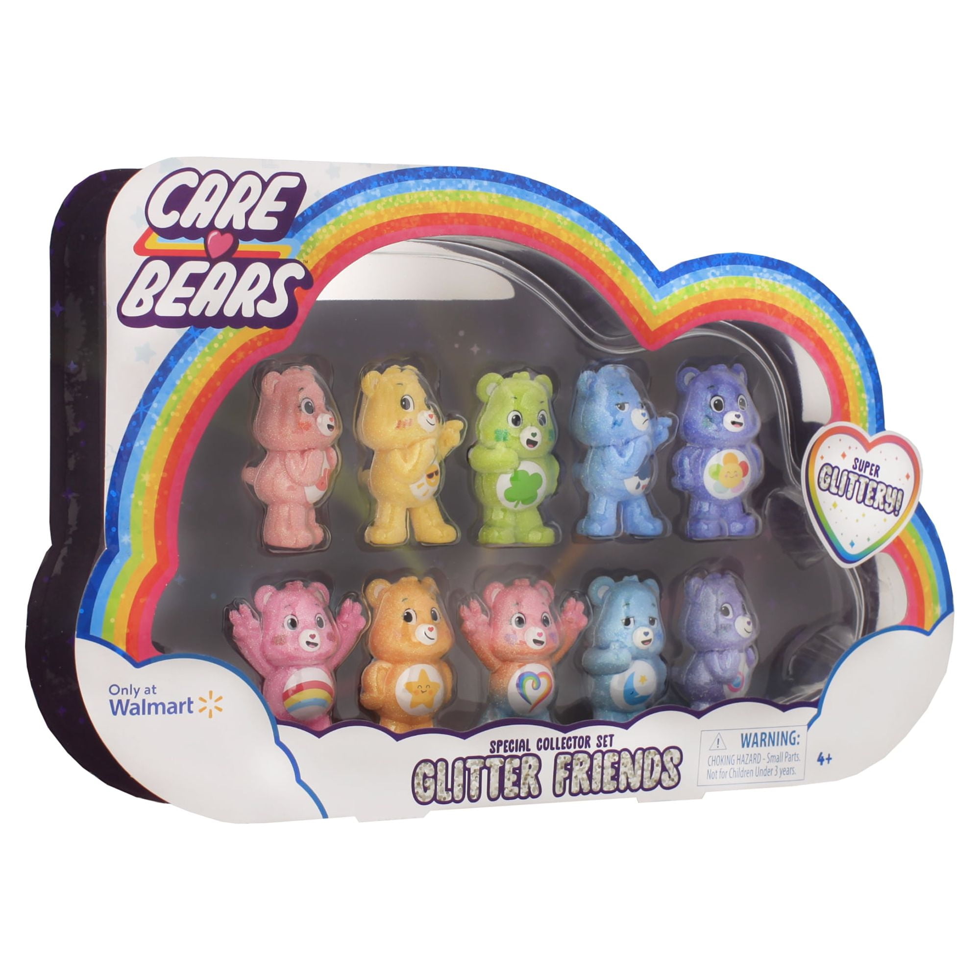 Care Bears - 2" Collectible Figures Ten Pack - Exclusive Glitter Bears!