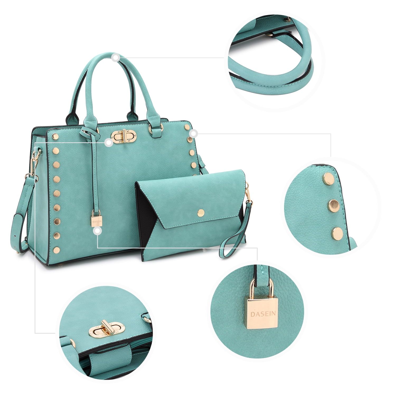 Dasein Purses and Handbags for Women Satchel Bags top Handle Shoulder Bag Work Tote Bag with Matching Wallet