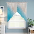 thumbnail image 6 of Summer Beaches Swag Valances for Windows 2 Pack Casual Oceans Artistic Sea Waves Coastal Landscape Swag Kitchen Curtains 36 Inches Long Rod Pocket Short Window Treatment for Kitchen Bathroom 28"x36", 6 of 9