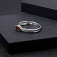 thumbnail image 4 of 0.5 Ct Dainty Garnet Ring, 925 Sterling Silver Ring Wedding Band, 4 of 6