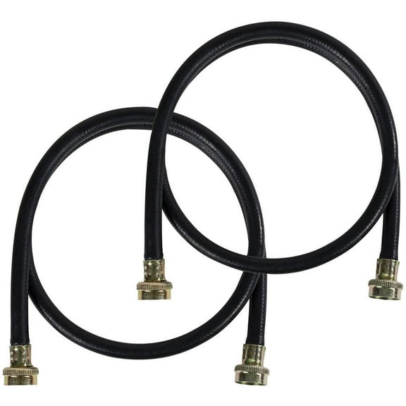 Certified Appliance Accessories WM60BR2PK 2 Pk Black EPDM Washing Machine Hoses, 5ft