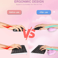 thumbnail image 2 of Teclado Almohadilla Para Reposamuñecas Y Mouse Soporte Xtellar rosa, 2 of 3