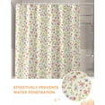 thumbnail image 6 of Vintage Rustic Floral Pink Purple Roses Flowers Leaves Beige Shower Curtain Set ，Waterproof Fabric Shower Curtains Shower Curtains for Bathroom,Bathroom Decor 36"x72", 6 of 7