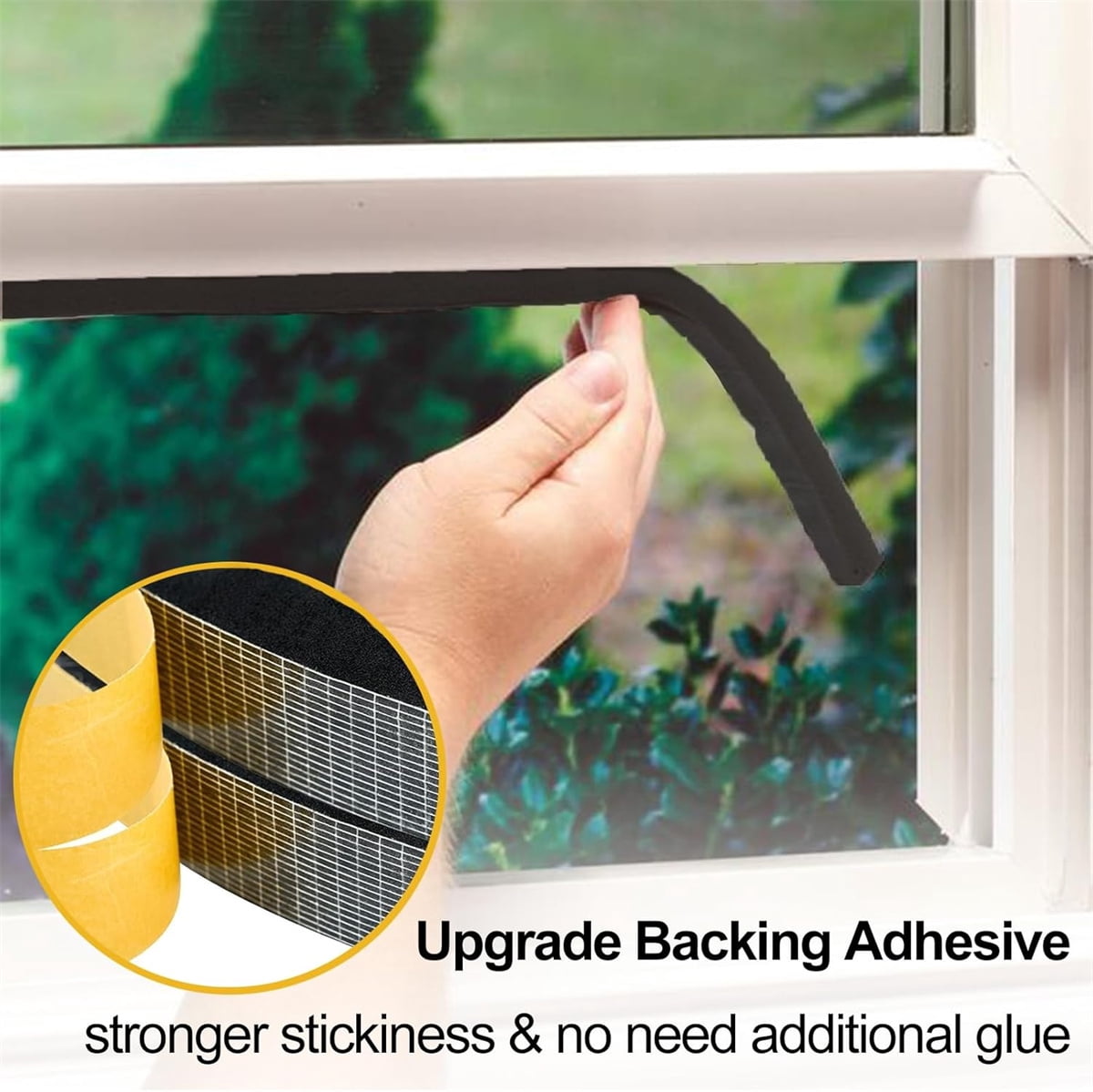 Tutuviw Air Conditioner Foam Strips with Adhesive,Seal Stripping Tape,Open Cell Foam Insulation Weather Stripping for Windows and Doors,High Resilience-Total 13Ft Long (Yellow, 1 Inch X 1 Inch)