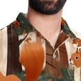 thumbnail image 5 of Squirrel Men's Casual Short Sleeve Printed Button Down Spread Collar Tops Summer Beach Shirts Unisex, 5 of 6