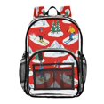 thumbnail image 6 of Iauyy Clear Backpack Heavy Duty PVC Transparent Backpack for College Workplace, Red Skiing, 6 of 8