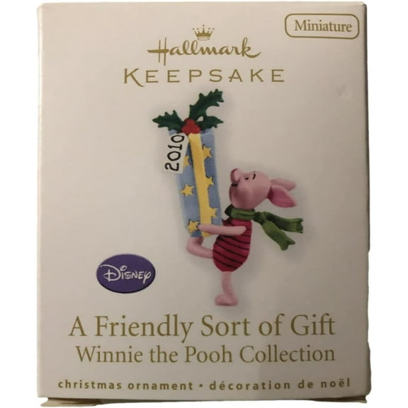 Hallmark Miniature Ornament A Friendly Sort of Gift Winnie The Pooh 2010