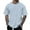 Blue, variant on PMUYBHF Gym Shirts Men Fitted Arms Men's Coconut Tree Beach Casual Hawaii Style Short Sleeved T Shirt with Summer Round Neck Short Sleeve Turtle Neck Shirt Men Xs Mens Summer Shirts