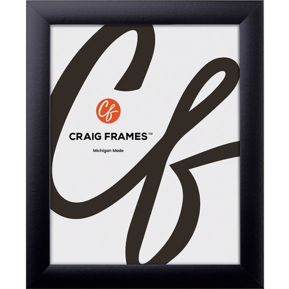 Craig Frames 17x22 Picture Frame - Black Style 1"WB3 1 Inch MDF Moulding - Wall Display Frame for Art, Posters, or Photos